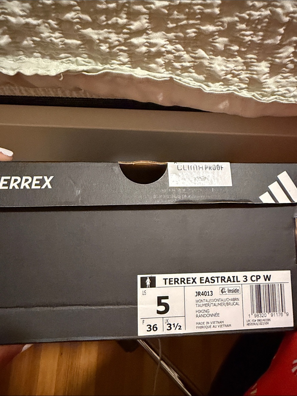 adidas Black Terrex Eastrail 3 CP W Shoe Box
